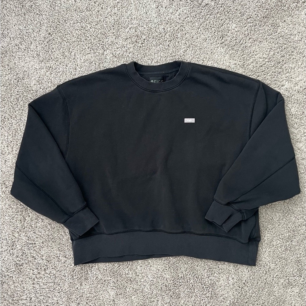 Figs black crew neck sweatshirt